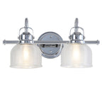 Applique de vanité à LED Shirley en métal/verre, par JONATHAN Y