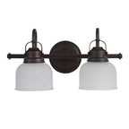 Applique de vanité à LED Shirley en métal/verre, par JONATHAN Y