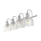 Applique de vanité à LED Shirley en métal/verre, par JONATHAN Y