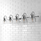 Applique de vanité à LED Shirley en métal/verre, par JONATHAN Y