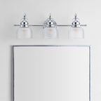 Applique de vanité à LED Shirley en métal/verre, par JONATHAN Y