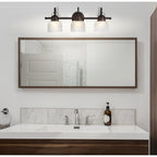 Applique de vanité à LED Shirley en métal/verre, par JONATHAN Y