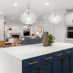 Pendentif suspendu en verre et cristal à facettes en forme d'orchidée argentée Wallock, à brancher ou à câblé