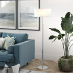 Lampadaire Simone à 2 lumières avec abat-jour en tissu