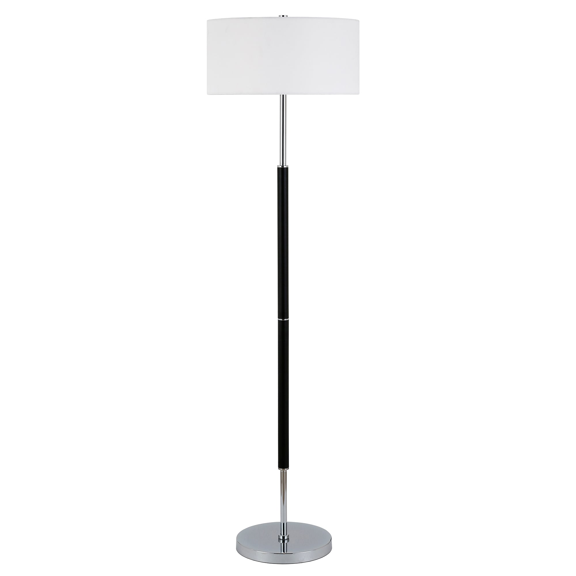 Lampadaire Simone à 2 lumières avec abat-jour en tissu