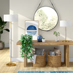 Lampadaire Simone à 2 lumières avec abat-jour en tissu