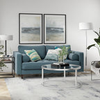 Lampadaire Simone à 2 lumières avec abat-jour en tissu