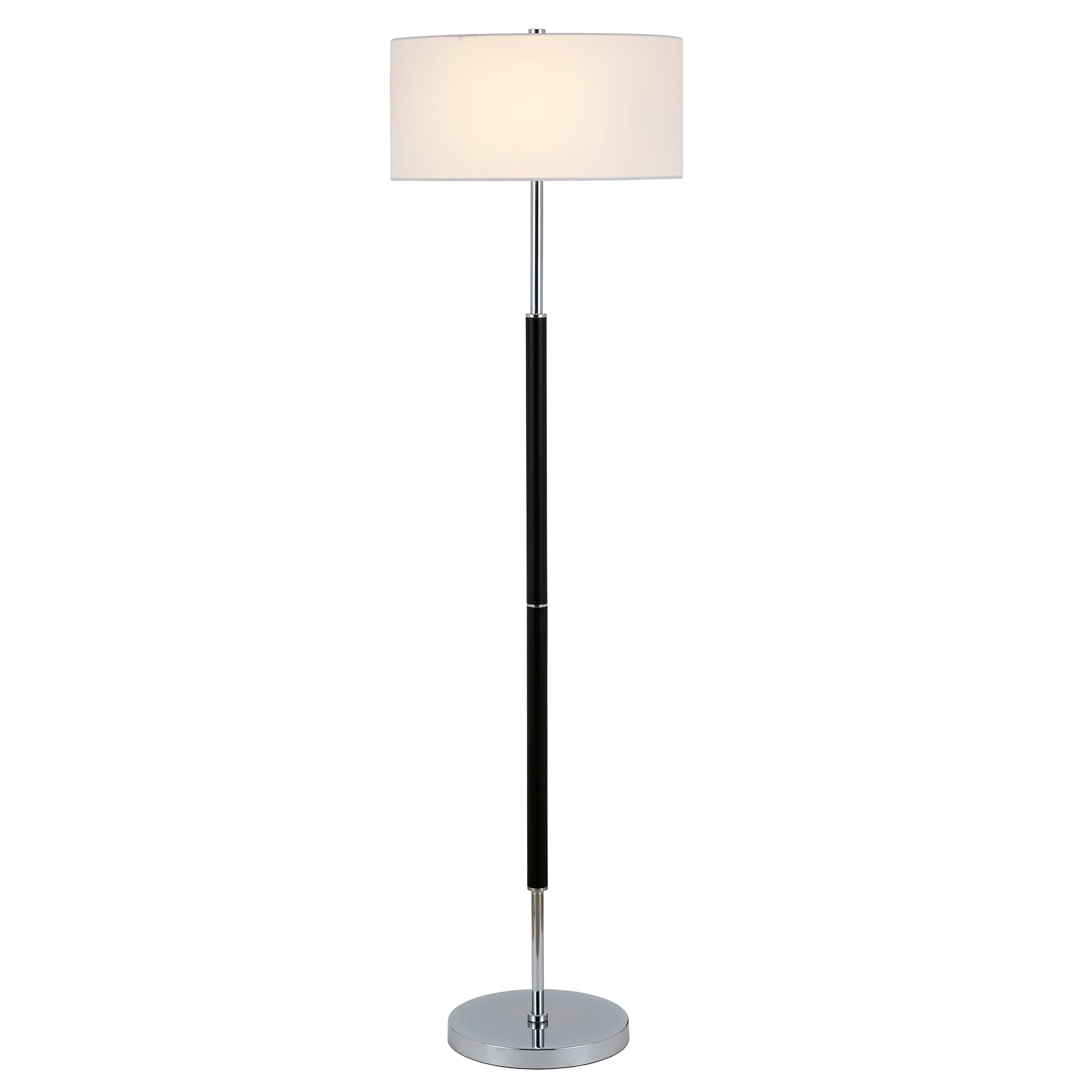 Lampadaire Simone à 2 lumières avec abat-jour en tissu
