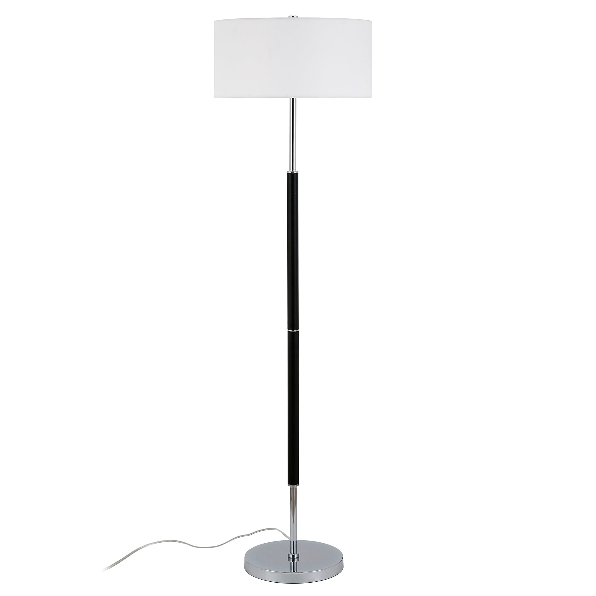 Lampadaire Simone à 2 lumières avec abat-jour en tissu
