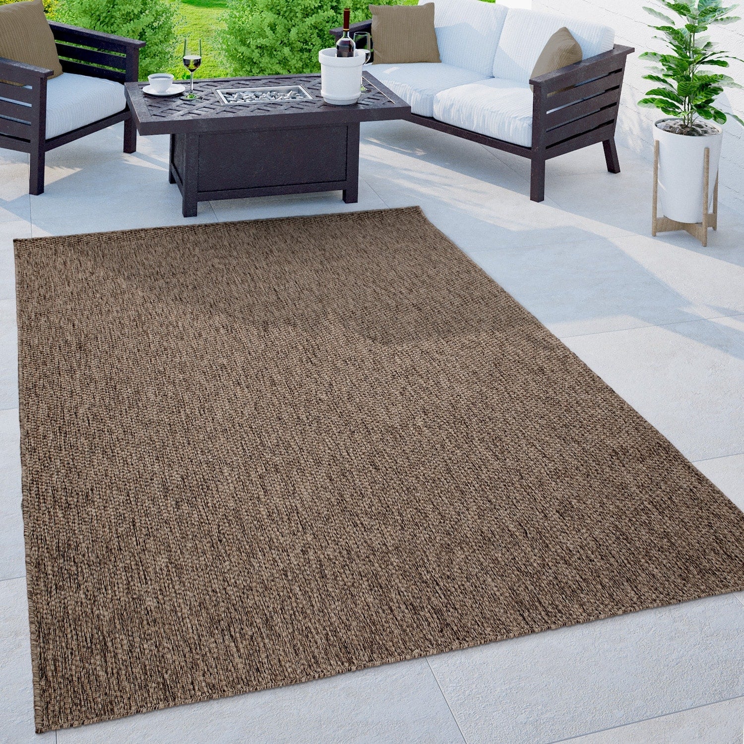 Tapis d'extérieur imperméable et varié pour patio