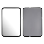 Miroir mural rectangulaire d'angle rond avec cadre en bois massif