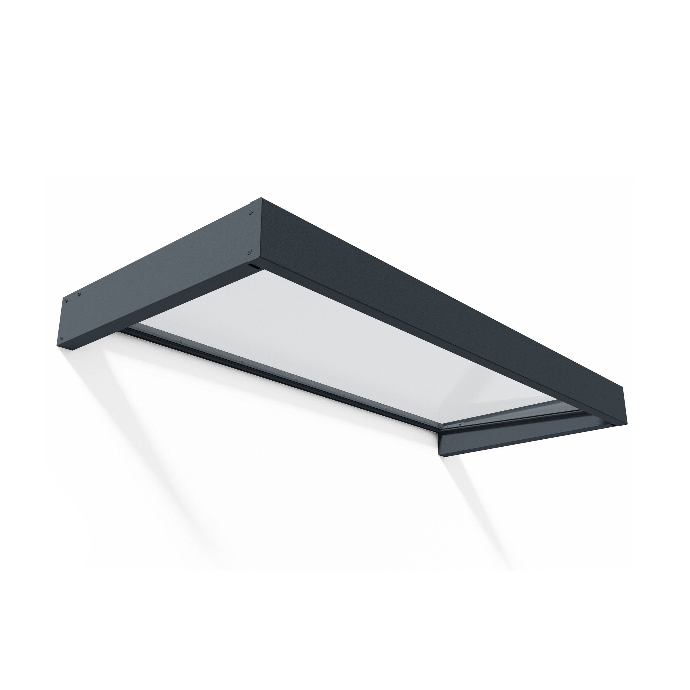 Auvent de porte et de fenêtre transparent gris Sophia de 3 pi