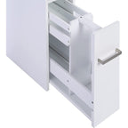 Meuble de rangement de salle de bain Spirich Home Slim, porte-papier toilette autoportant, meuble de salle de bain avec tiroir coulissant