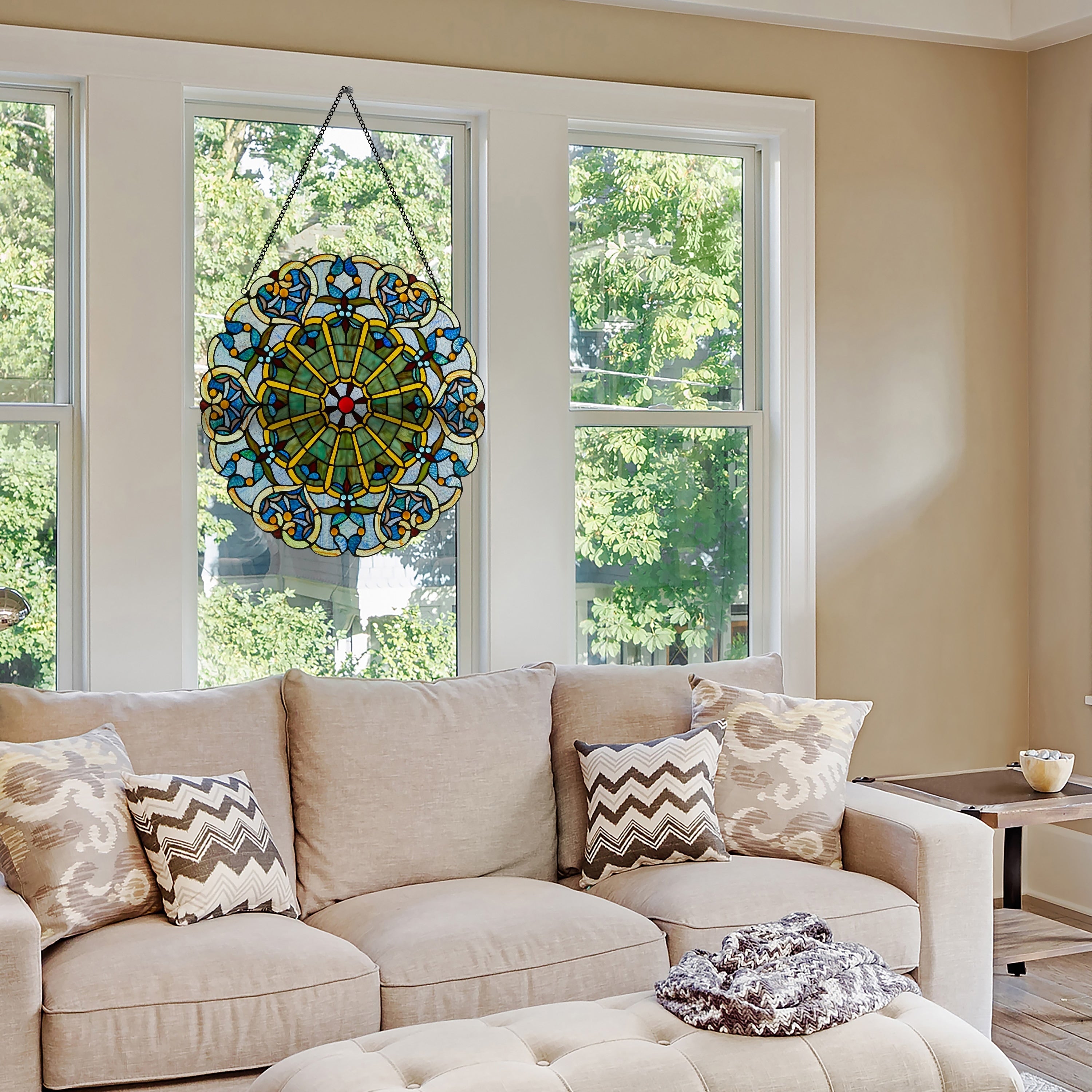 Panneau de vitrail victorien 22 H par River of Goods