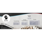 Stupell - Panneau de salle de bain « Asseyez-vous » - Art mural minimaliste sur toile noir et blanc