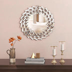Miroir mural en forme de soleil Miroir d'appoint rond