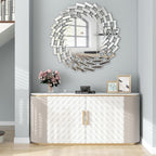Miroir mural en forme de soleil Miroir d'appoint rond