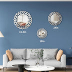 Miroir mural en forme de soleil Miroir d'appoint rond