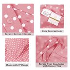 Parure de lit en mélange de coton à pois 600 fils au pouce carré de qualité supérieure