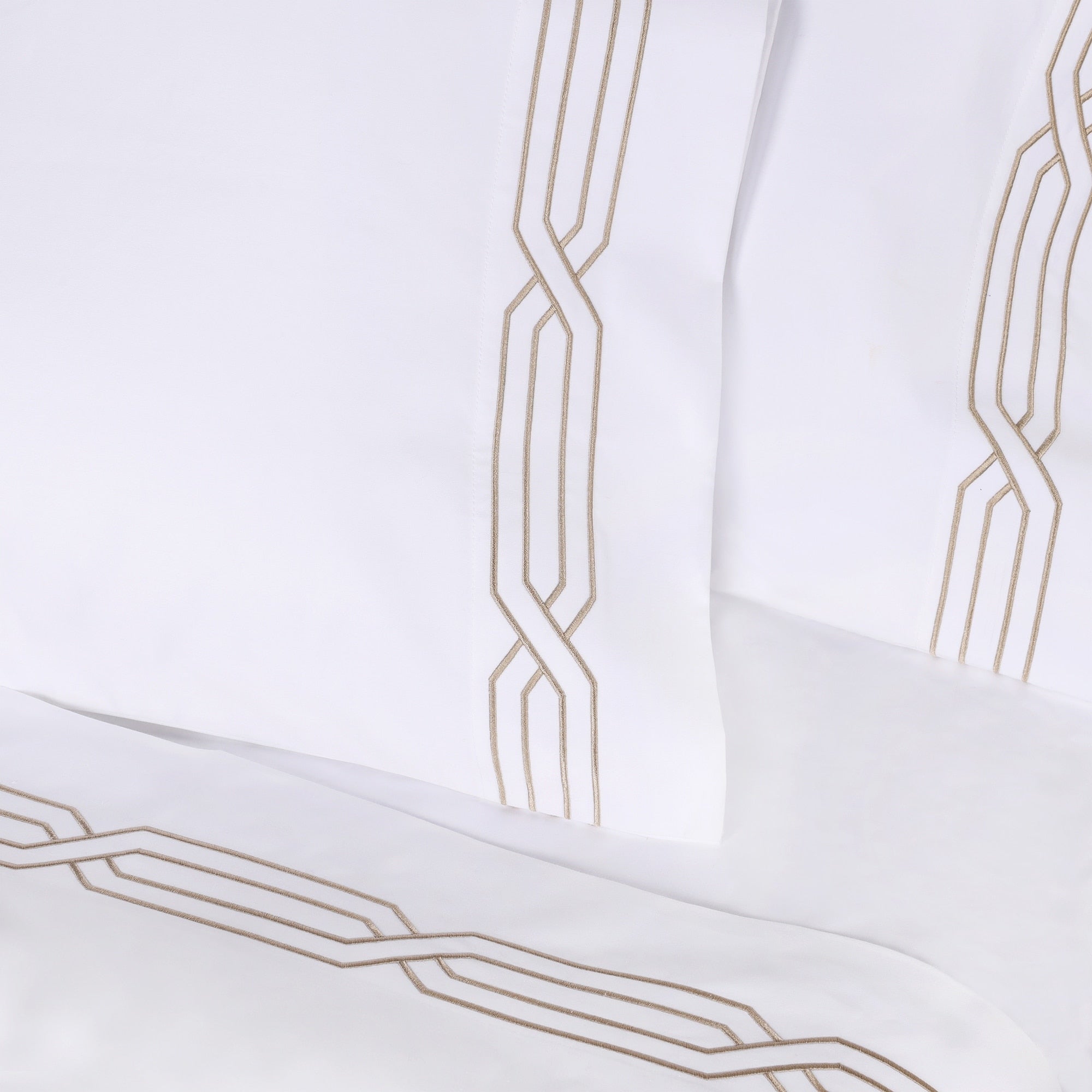 Parure de draps unie écologique en coton égyptien de qualité supérieure 1 200 fils