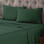 Parure de lit en coton égyptien de qualité supérieure, 400 fils au pouce carré, avec poche profonde et couleur unie