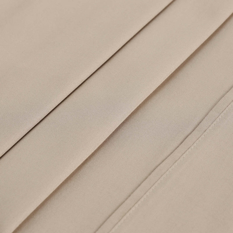 Parure de lit en coton égyptien de qualité supérieure, 400 fils au pouce carré, avec poche profonde et couleur unie