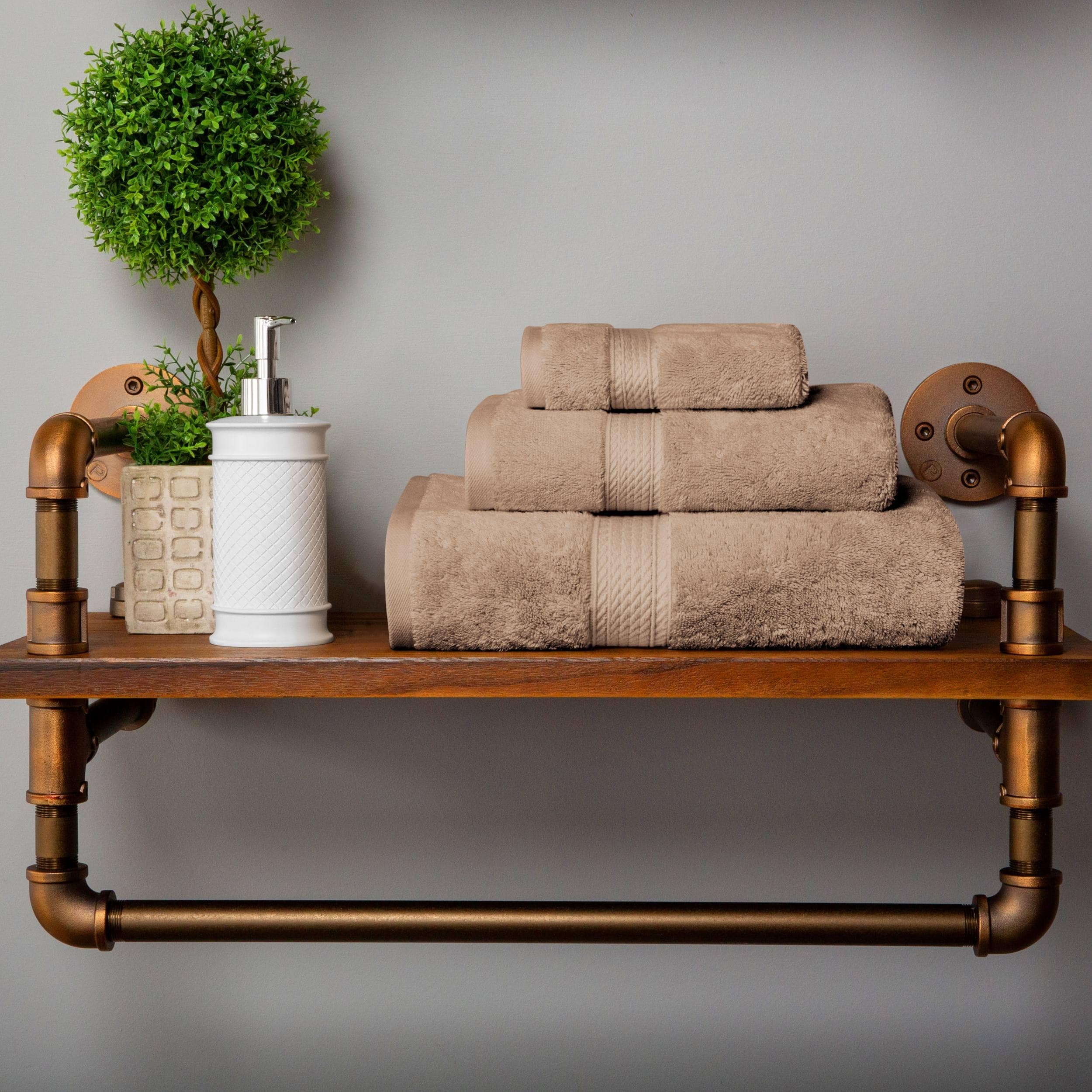 Ensemble de serviettes 3 pièces en coton égyptien épais de qualité supérieure