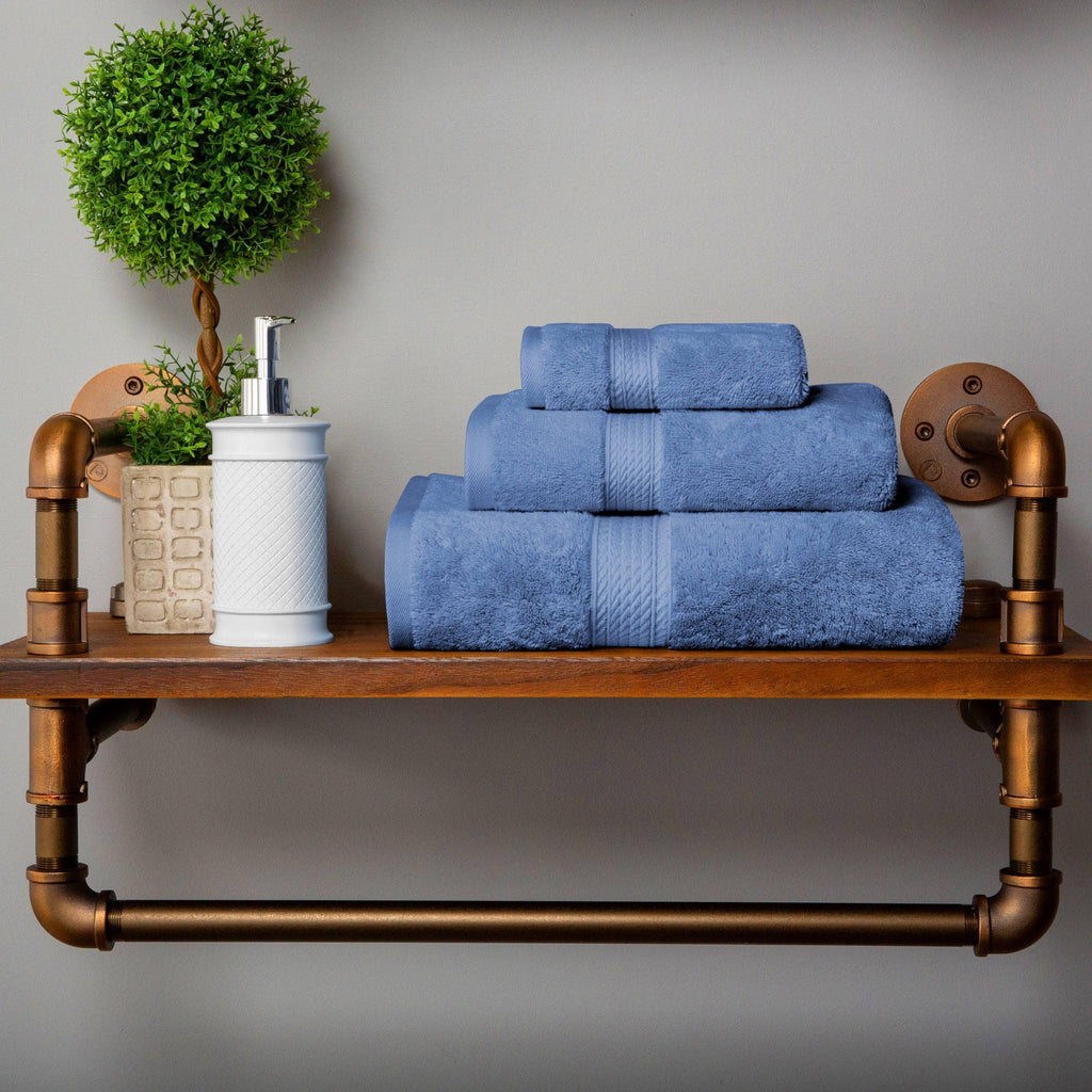 Ensemble de serviettes 3 pièces en coton égyptien épais de qualité supérieure