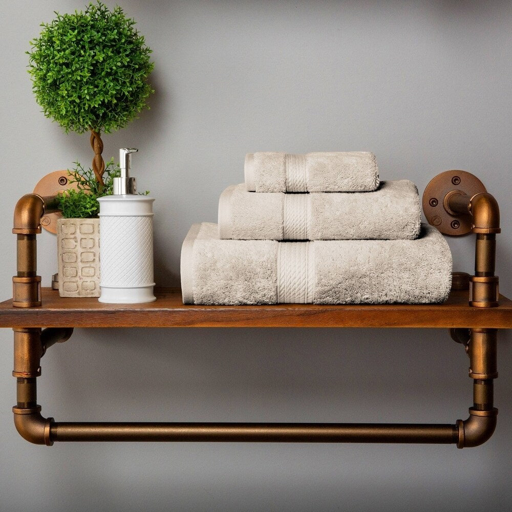 Ensemble de serviettes 3 pièces en coton égyptien épais de qualité supérieure