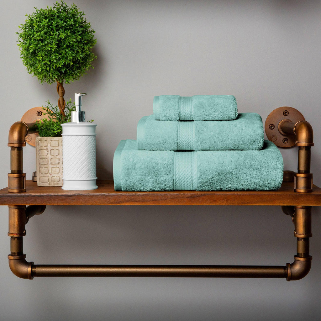 Ensemble de serviettes 3 pièces en coton égyptien épais de qualité supérieure