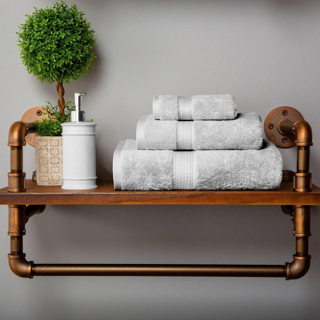 Ensemble de serviettes 3 pièces en coton égyptien épais de qualité supérieure