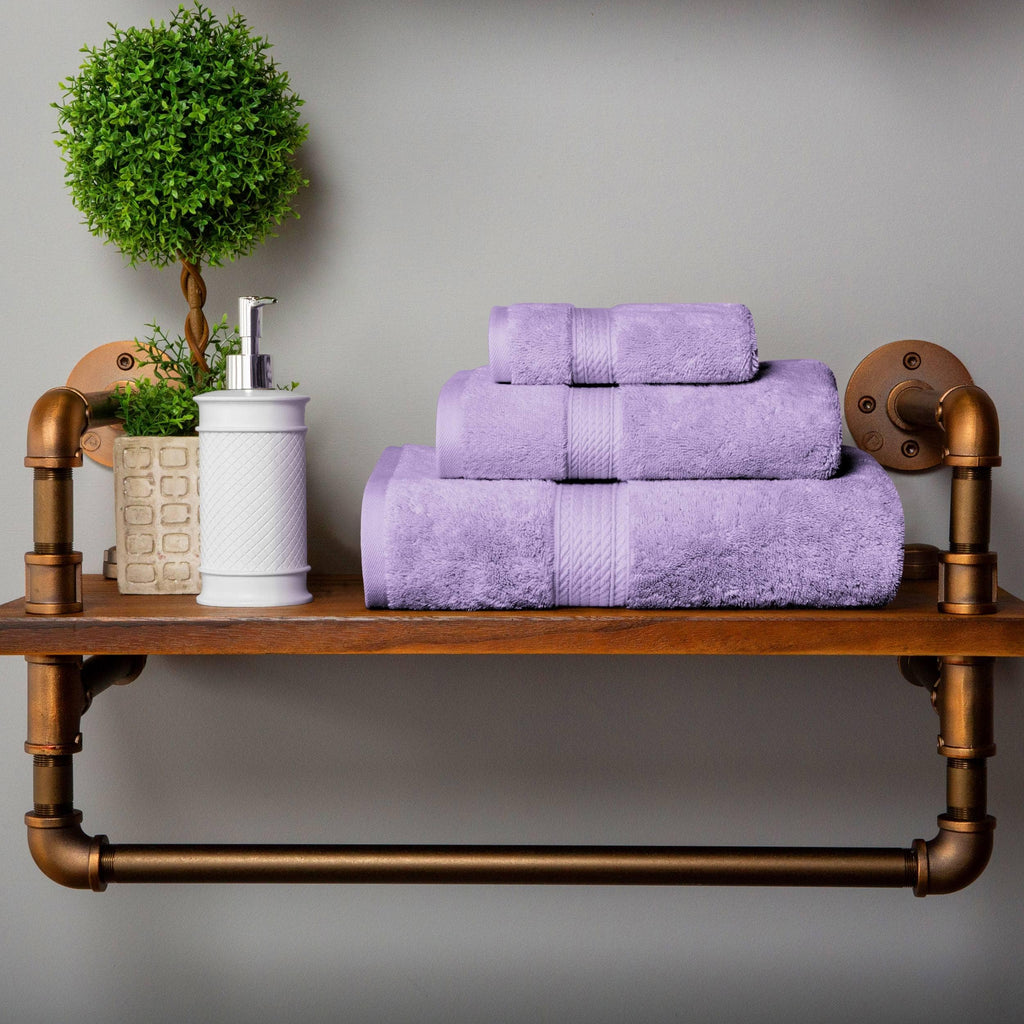 Ensemble de serviettes 3 pièces en coton égyptien épais de qualité supérieure