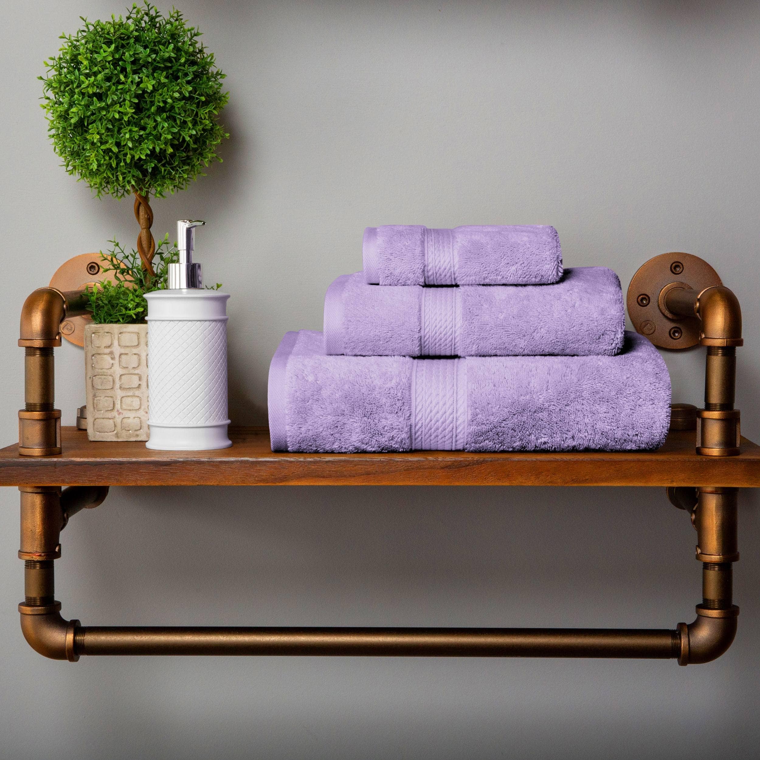 Ensemble de serviettes 3 pièces en coton égyptien épais de qualité supérieure