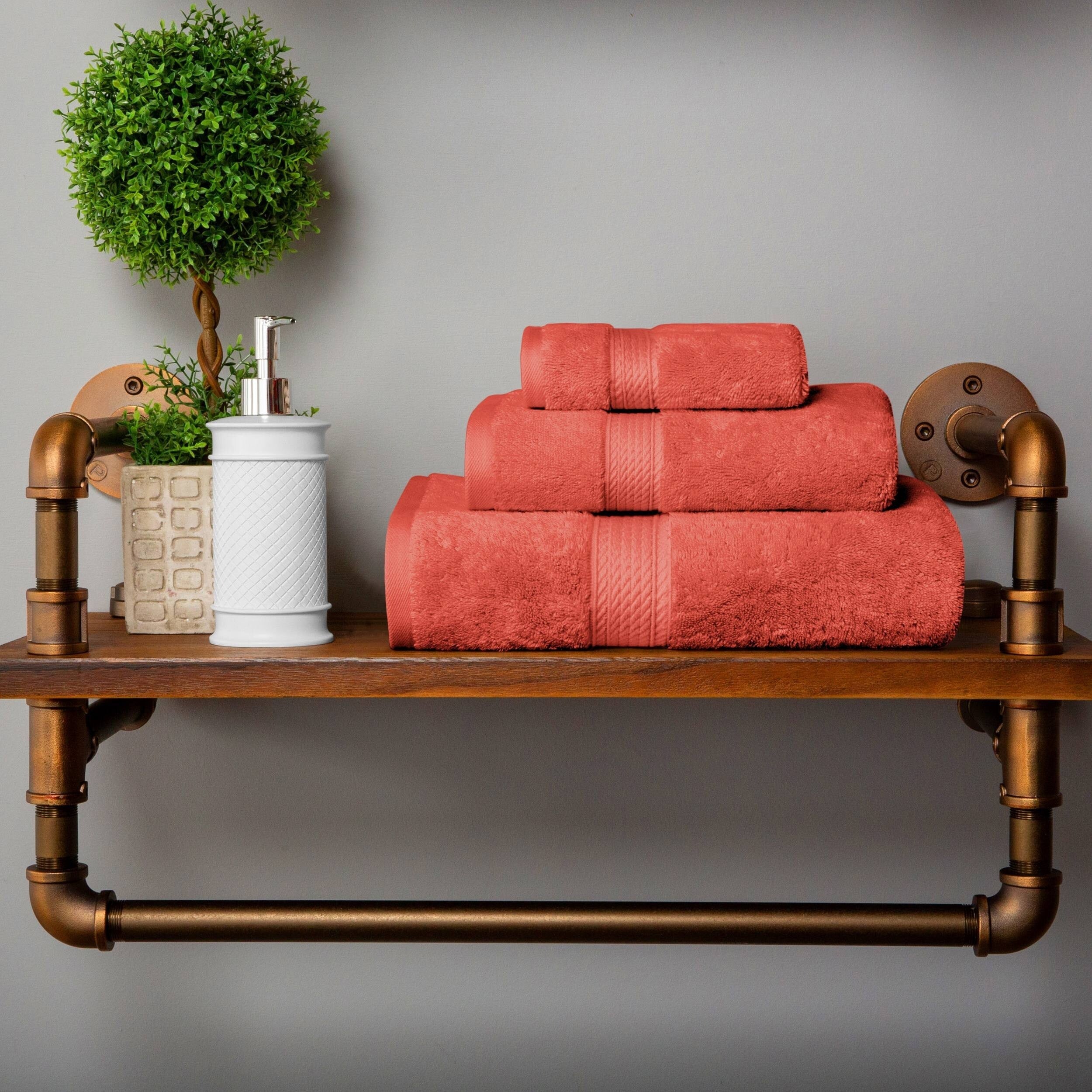 Ensemble de serviettes 3 pièces en coton égyptien épais de qualité supérieure