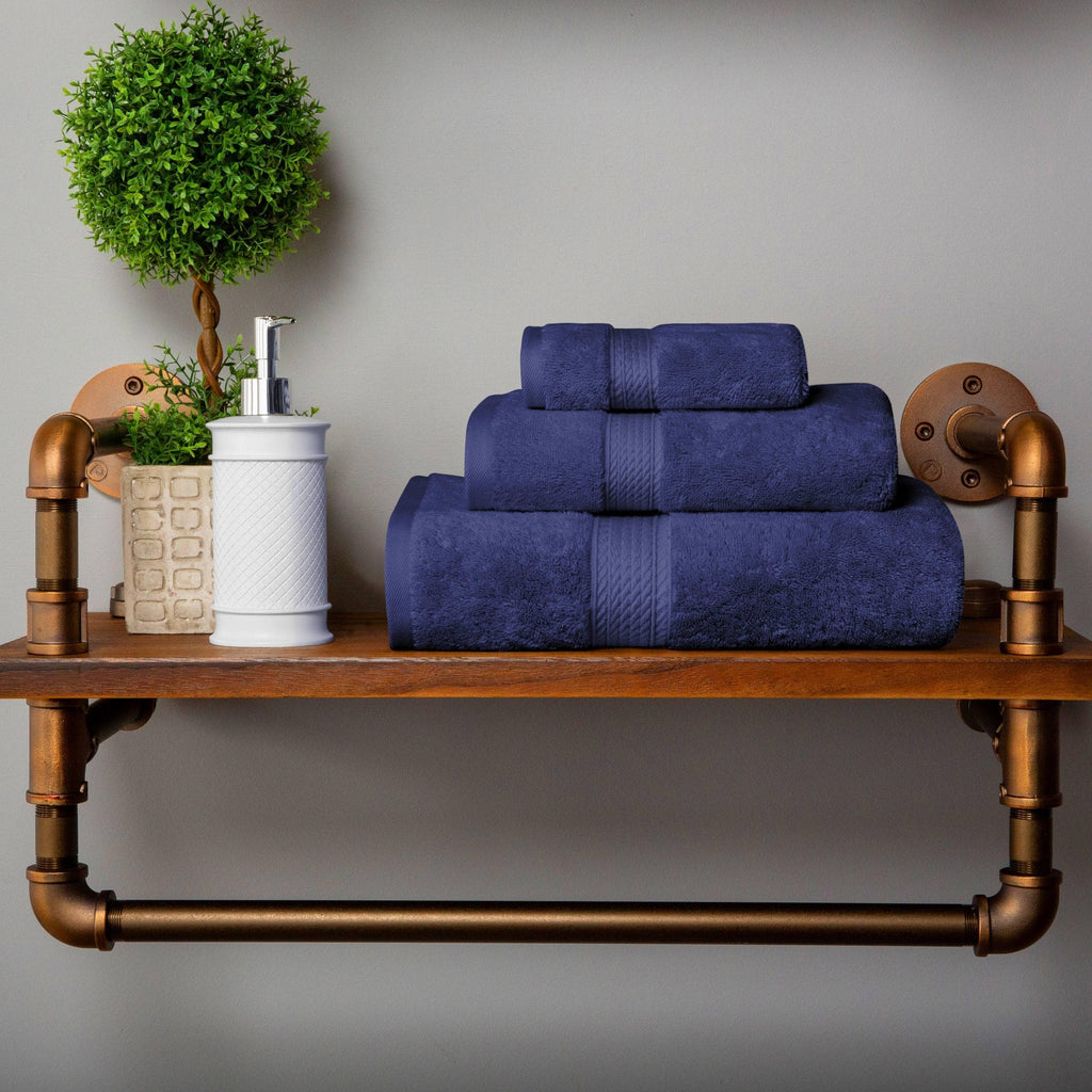 Ensemble de serviettes 3 pièces en coton égyptien épais de qualité supérieure