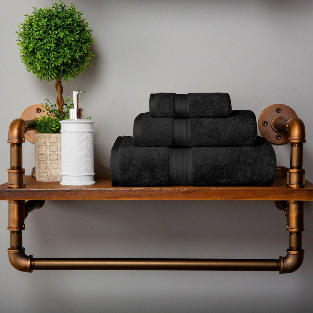 Ensemble de serviettes 3 pièces en coton égyptien épais de qualité supérieure