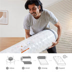 Matelas hybride SweDrea 12 po en mousse à mémoire de forme infusée de gel moelleux, rafraîchissant et respirant, certifié CertiPUR-US, SGS et OEKO-TEX