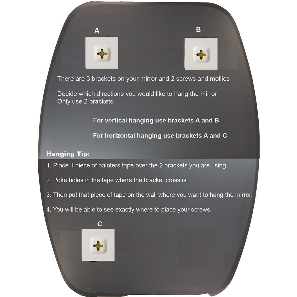 Miroir de salle de bain ovale moderne sans cadre de Sydney