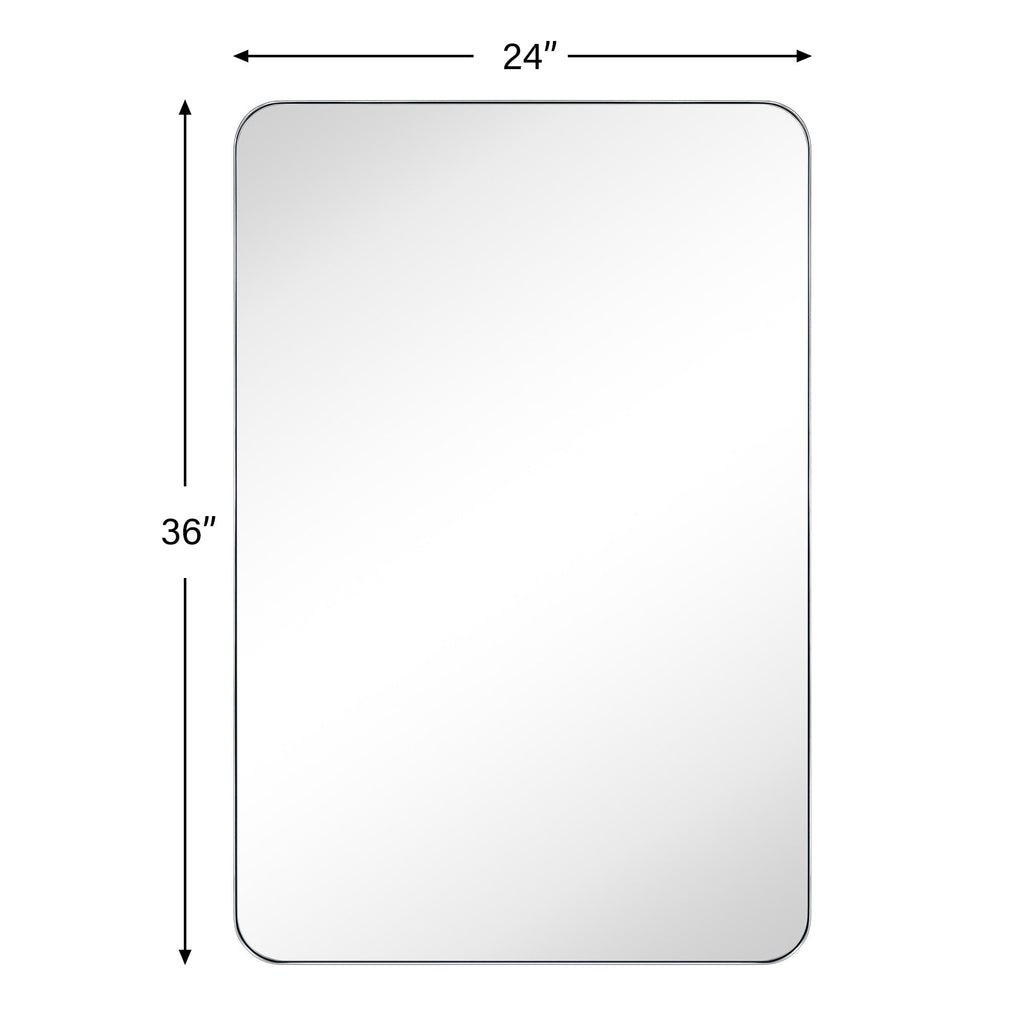 Miroir de salle de bain rectangulaire moderne et contemporain TEHOME Kengston