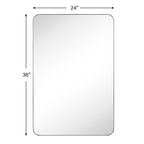 Miroir de salle de bain rectangulaire moderne et contemporain TEHOME Kengston