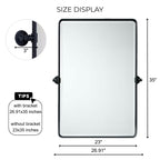 Miroirs muraux verticaux rectangulaires en métal TEHOME Woodvale