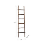 Échelle de rangement rustique Sagebrook Home de 1,8 m de haut, décorative et autoportante, pour le rangement – ​​48 x 5 x 193 cm