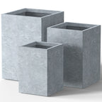 Jardinières rectangulaires en béton de grande taille / Grandes jardinières d'intérieur et d'extérieur