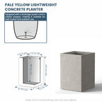 Jardinières rectangulaires en béton de grande taille / Grandes jardinières d'intérieur et d'extérieur