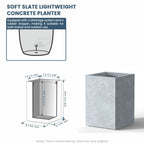 Jardinières rectangulaires en béton de grande taille / Grandes jardinières d'intérieur et d'extérieur