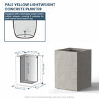 Jardinières rectangulaires en béton de grande taille / Grandes jardinières d'intérieur et d'extérieur