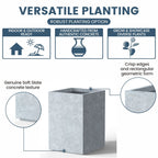 Jardinières rectangulaires en béton de grande taille / Grandes jardinières d'intérieur et d'extérieur