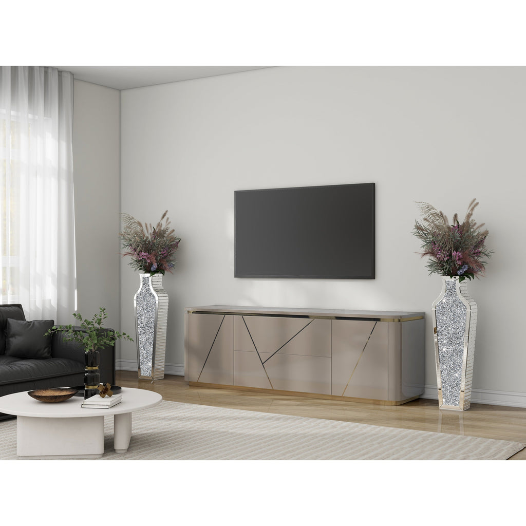 Grand vase de sol en diamant concassé