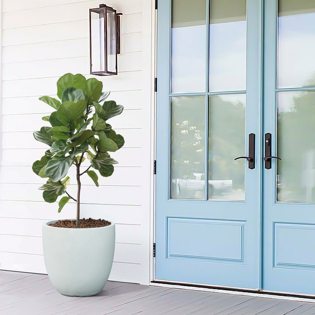 Jardinière ronde conique en MgO, pour l'intérieur et l'extérieur