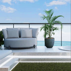 Jardinière ronde conique en MgO, pour l'intérieur et l'extérieur